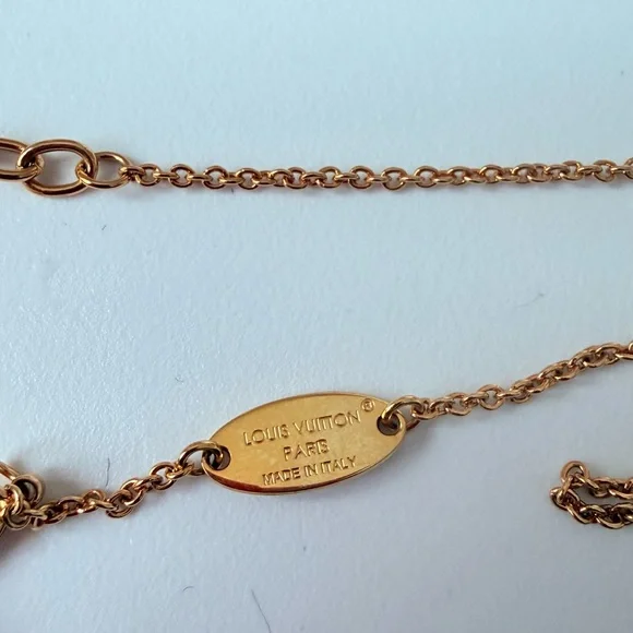 Louis Vuitton Iconic Enamel Rose Gold Necklace (Like-new) - Picture 9 of 11